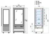 Vitrine rfrigre 4 faces vitres positive ou ngative ventile ISA - Cristal Tower 93 RV TB/TN